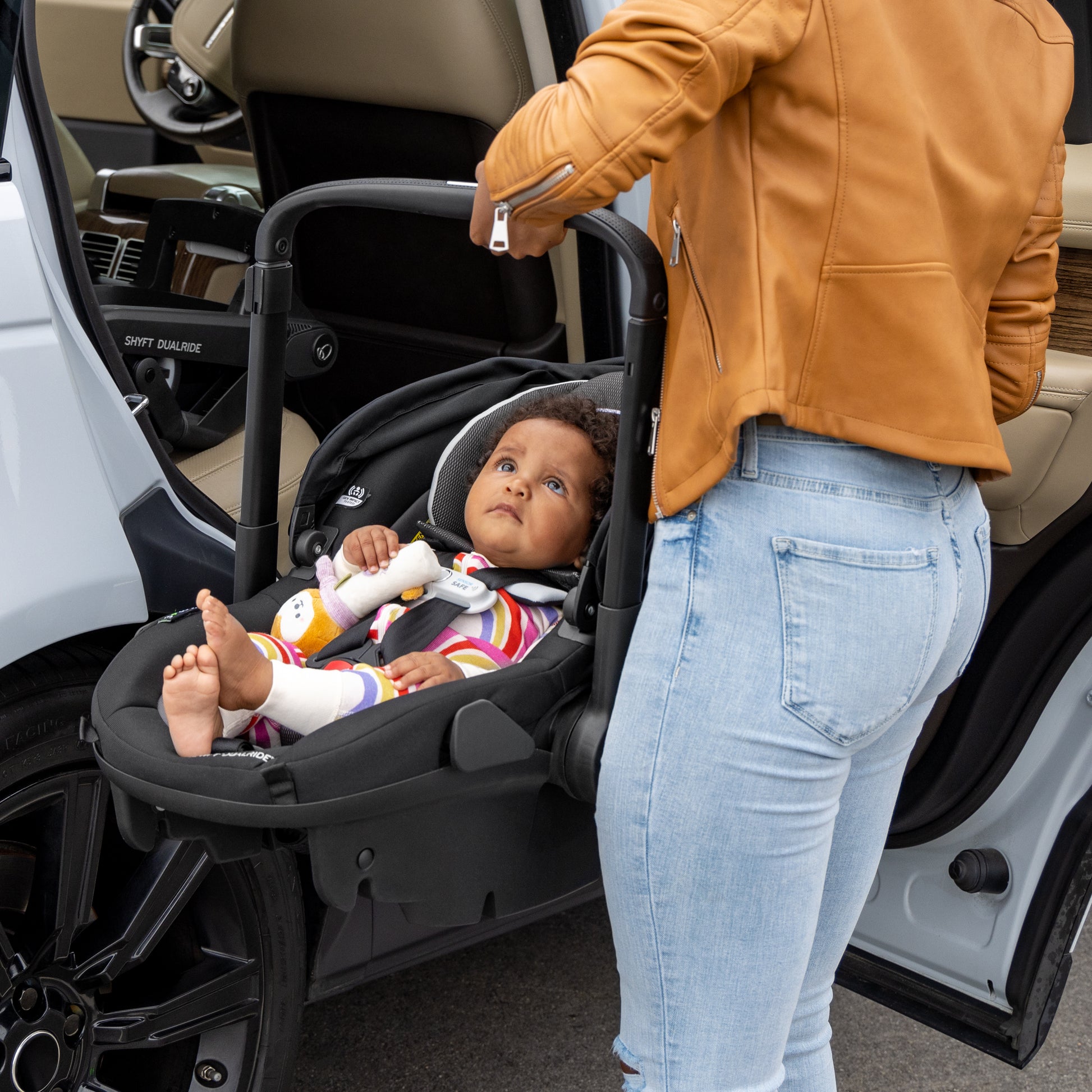 Shyft DualRide Infant Car Seat and Stroller Combo carry