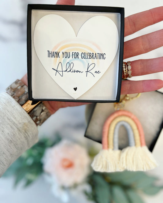 Baby Shower Gift! Rainbow Keychain
