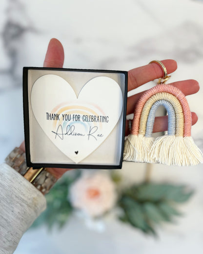 Baby Shower Gift! Rainbow Keychain