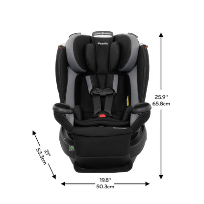 Revolve360 Extend Rotational All-in-One Convertible Car Seat with Quick Clean Cover measurements