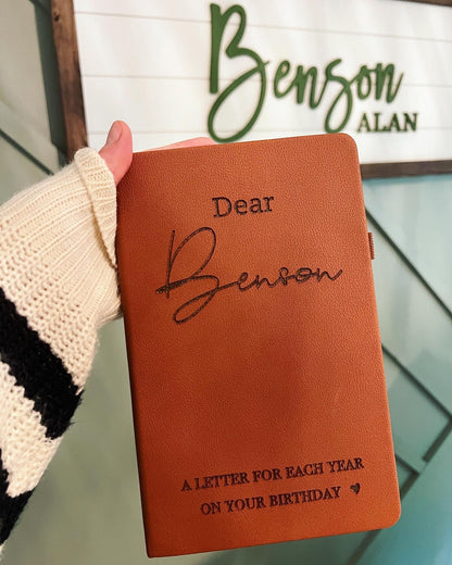 Baby's 1st Notebook, A Letter for Each Year on Your Birthday, Personalized Engraved New Parent Notebook