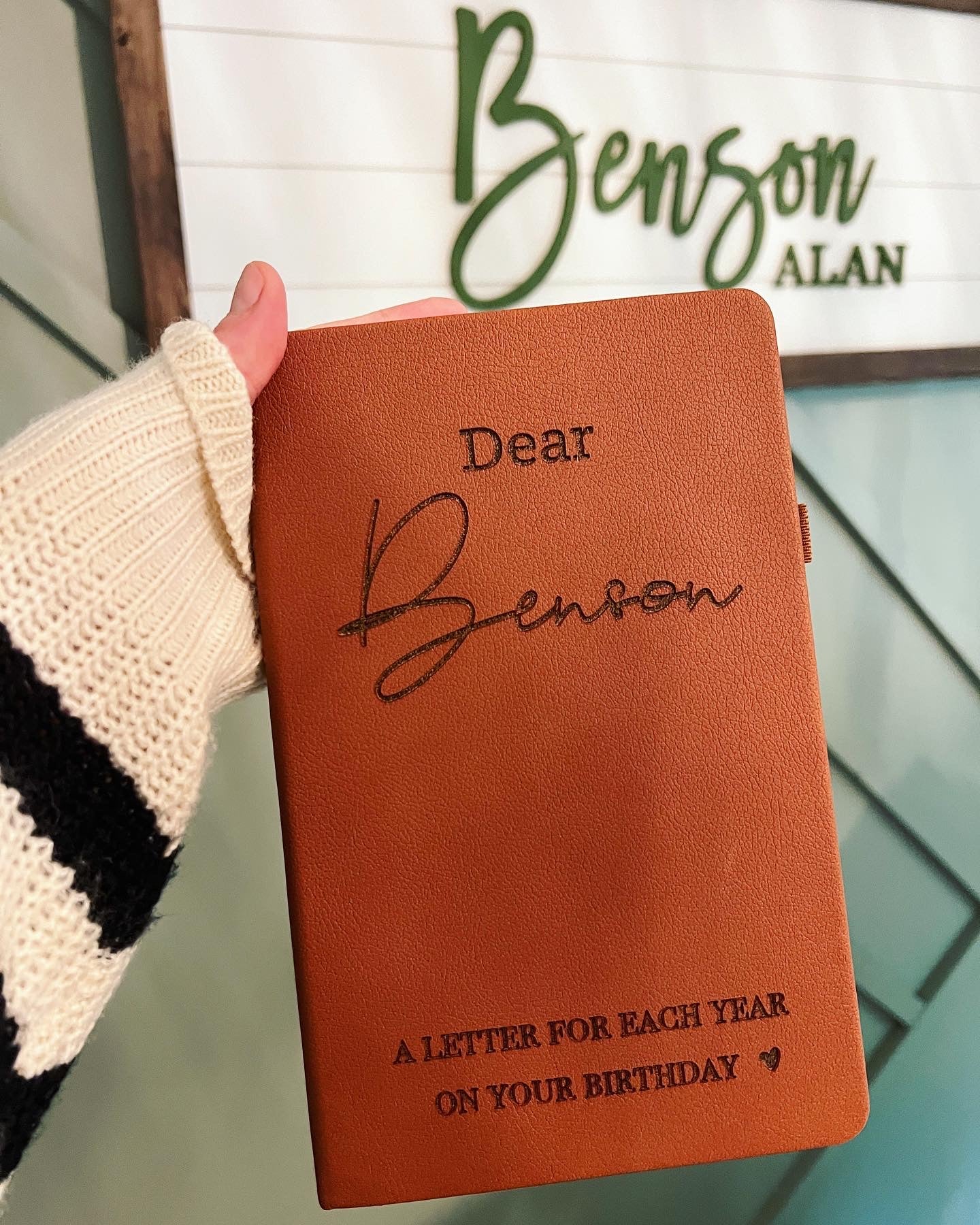 Baby's 1st Notebook, A Letter for Each Year on Your Birthday, Personalized Engraved New Parent Notebook