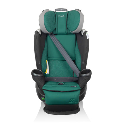Gold Revolve360 Extend All-in-One Rotating Car Seat with Green & Gentle Fabric