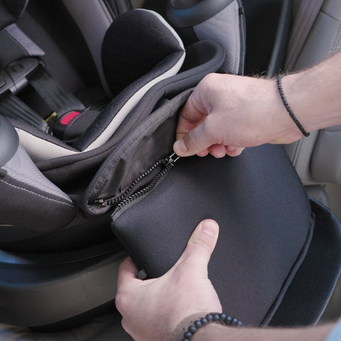 Gold Revolve360 Extend All-in-One Rotating Car Seat with Green & Gentle Fabric - Feature Image 1