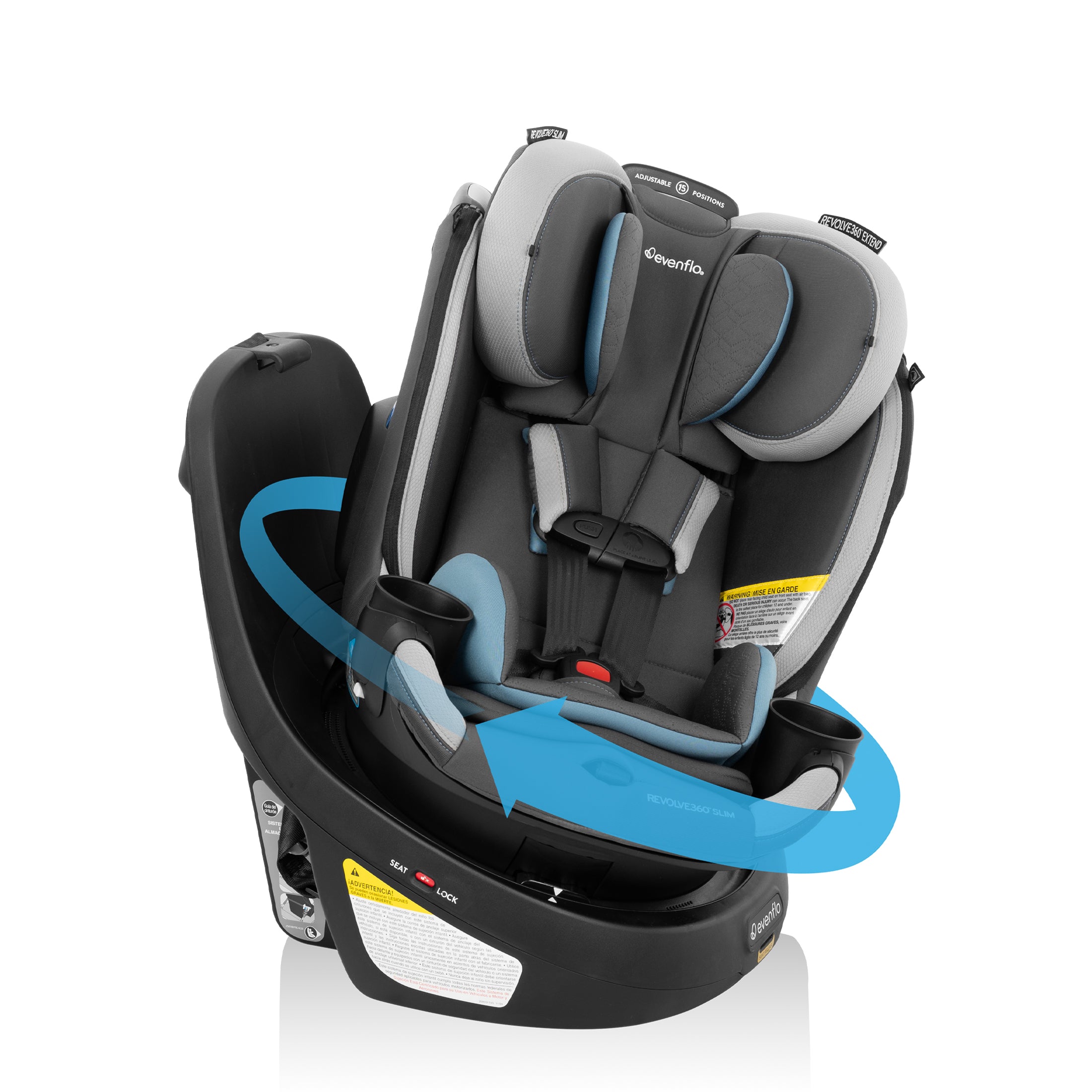 Revolve360 Slim 2-in-1 Rotating Car Seat with Quick Clean Cover