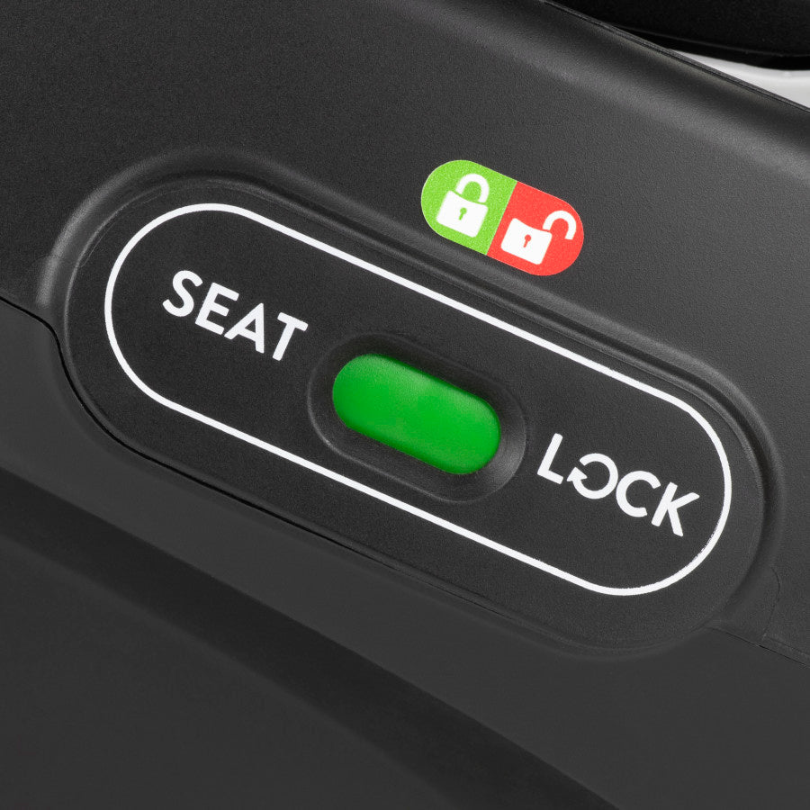 Revolve360 Extend All-in-One Rotational Car Seat with Green & Gentle Fabric seat lock